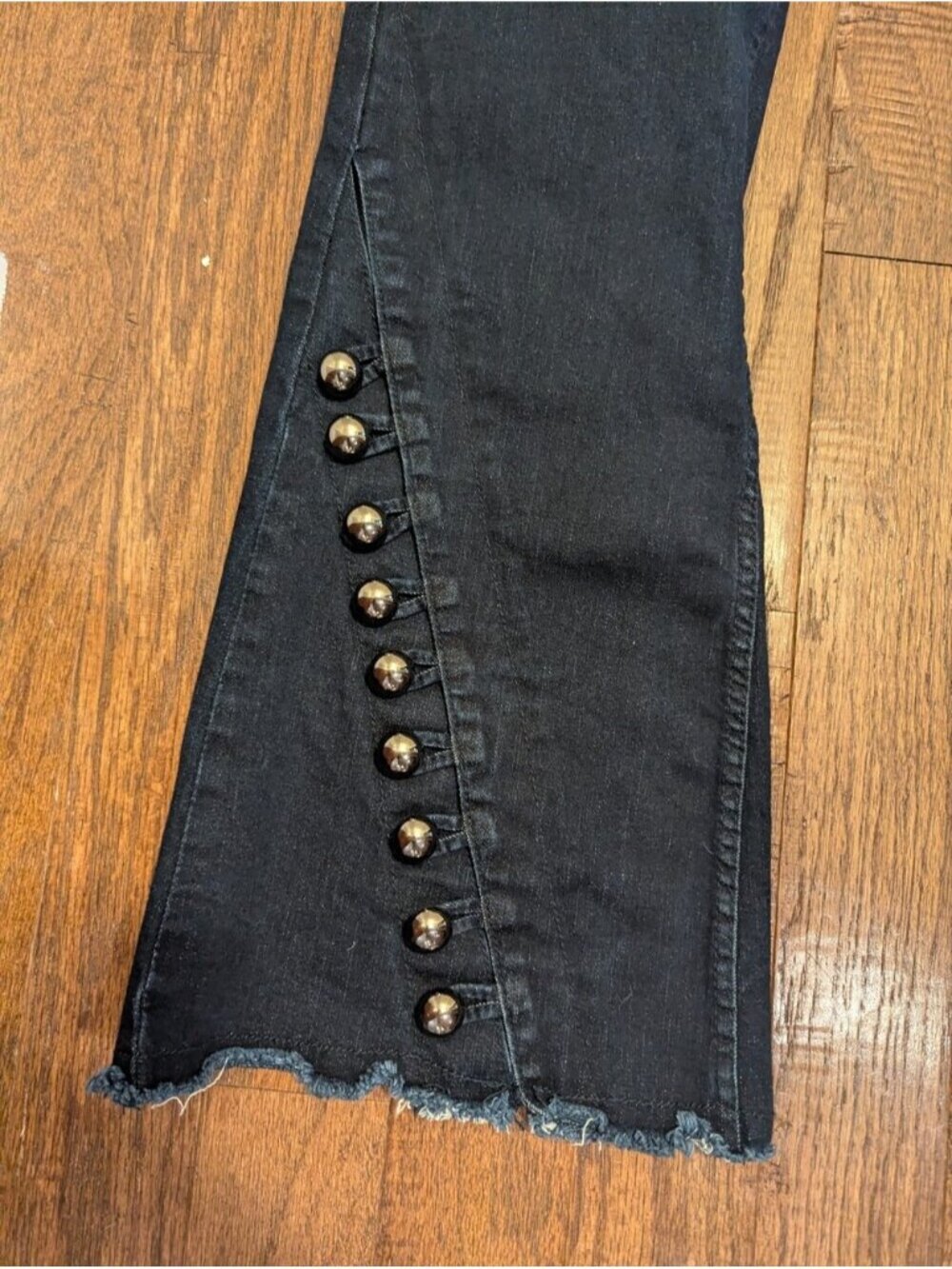 Y2K Cowgirl tuff Co Vintage jeans With Ultra Flare & Silver Button Details Sz 34 - Picture 2 of 8